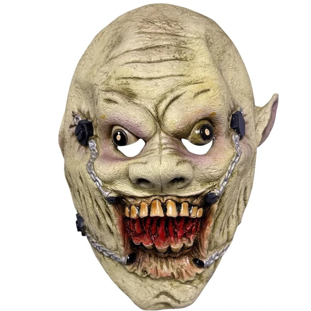Vintage Charades Evil Warlock Halloween Mask Horror Costume Creepy Monster Latex